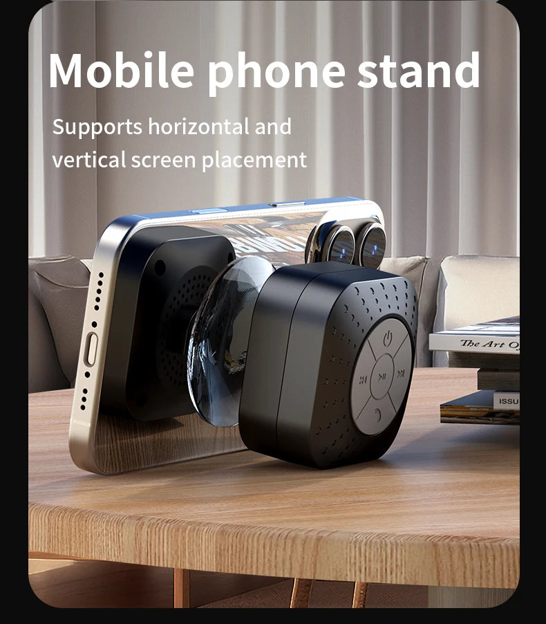 Portable Bluetooth Speaker Mini Audio Suction Cup Phone Stand Surround Sound Subwoofer Smart Home Electronic Devices