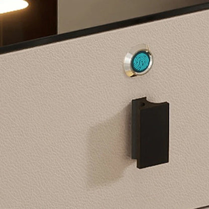 simple smart bedside table modern light luxury bedroom multi-function bedside table wireless charging criado mudo furniture