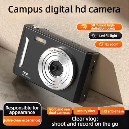 2026 NEW 5K Digital Portable Camera Pixels Auto Focus Entry-level Camera Dual Camera Flash Student CCD