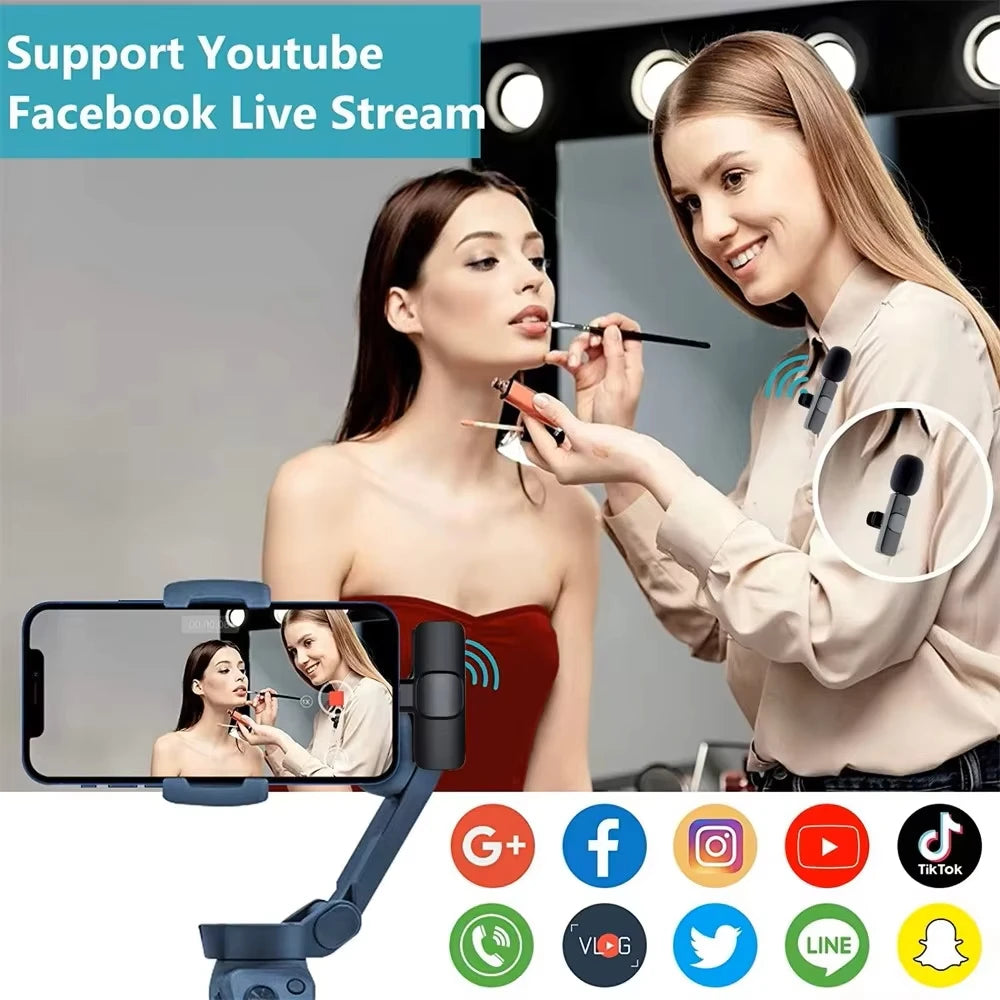 2026 NEW Lenovo Mini Portable Wireless Audio Video Recording Lavalier Microphone for Live Broadcast Gaming Audio Video Recording