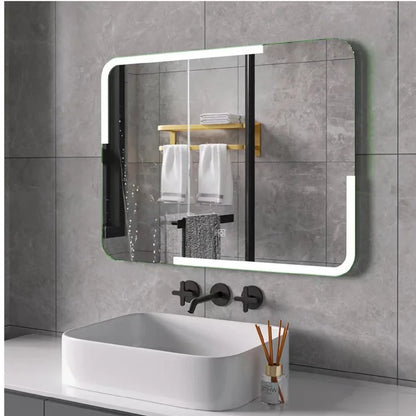 Wall Hung Frameless Touch Screen Led Bath Smart Mirror for Bathroom