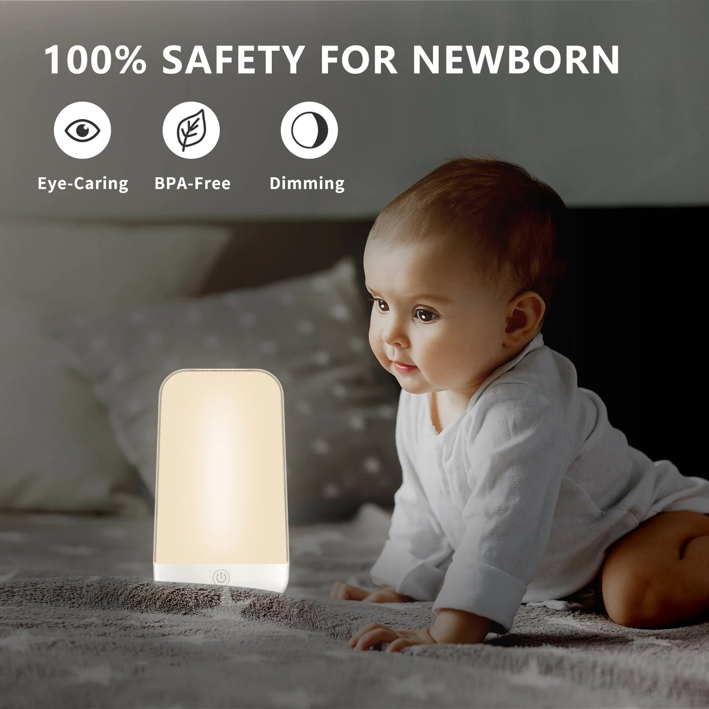 smart touch RGB bedside lamp