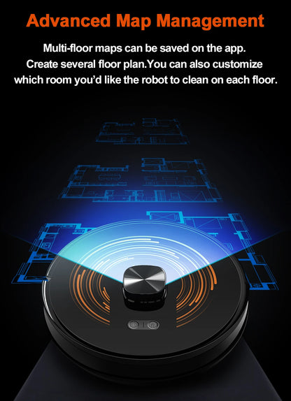 Robot Vacuum Cleaner ABIR X9 ,Laser System,Dual UV Cleaning,Auto Carpet Boost Tech,Multiple Floors Maps,Customized Room Cleaning