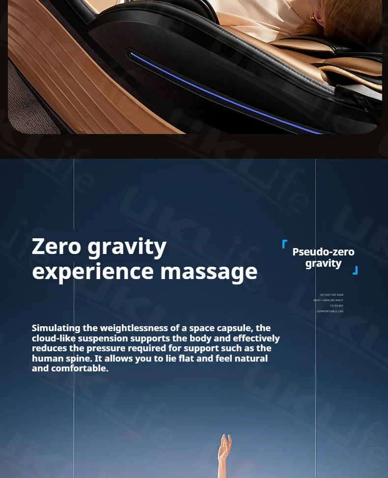 4D SL-Track Massage Chair Zero Gravity Full Body w/AI Voice 3D Luxury Electric Home Office Massage Sofa 3Y Warranty