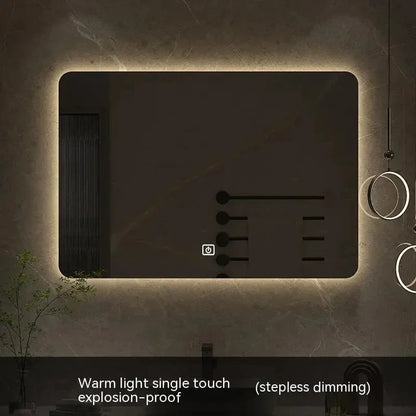 square LED bathroom mirror