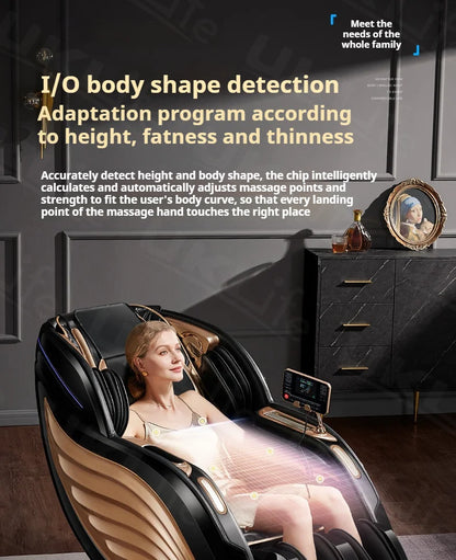 4D SL-Track Massage Chair Zero Gravity Full Body w/AI Voice 3D Luxury Electric Home Office Massage Sofa 3Y Warranty
