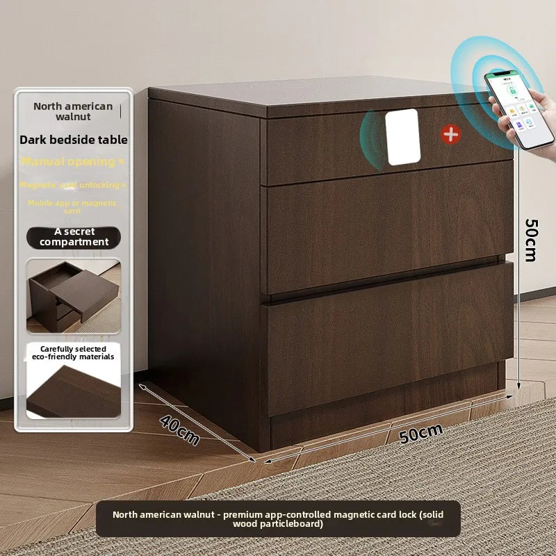 intelligent hidden compartment bedside table invisible anti-theft bedroom design storage cabinet Corner comfortable furniture