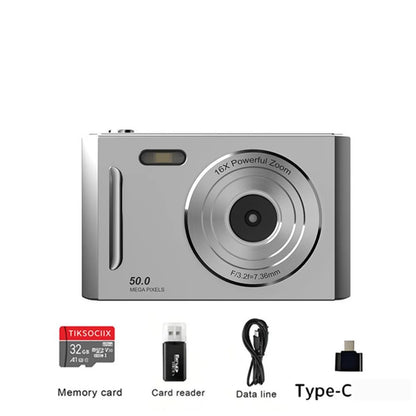 2026 NEW 5K Digital Portable Camera Pixels Auto Focus Entry-level Camera Dual Camera Flash Student CCD