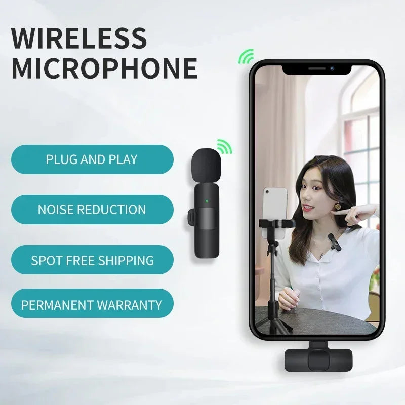 2026 NEW Lenovo Mini Portable Wireless Audio Video Recording Lavalier Microphone for Live Broadcast Gaming Audio Video Recording