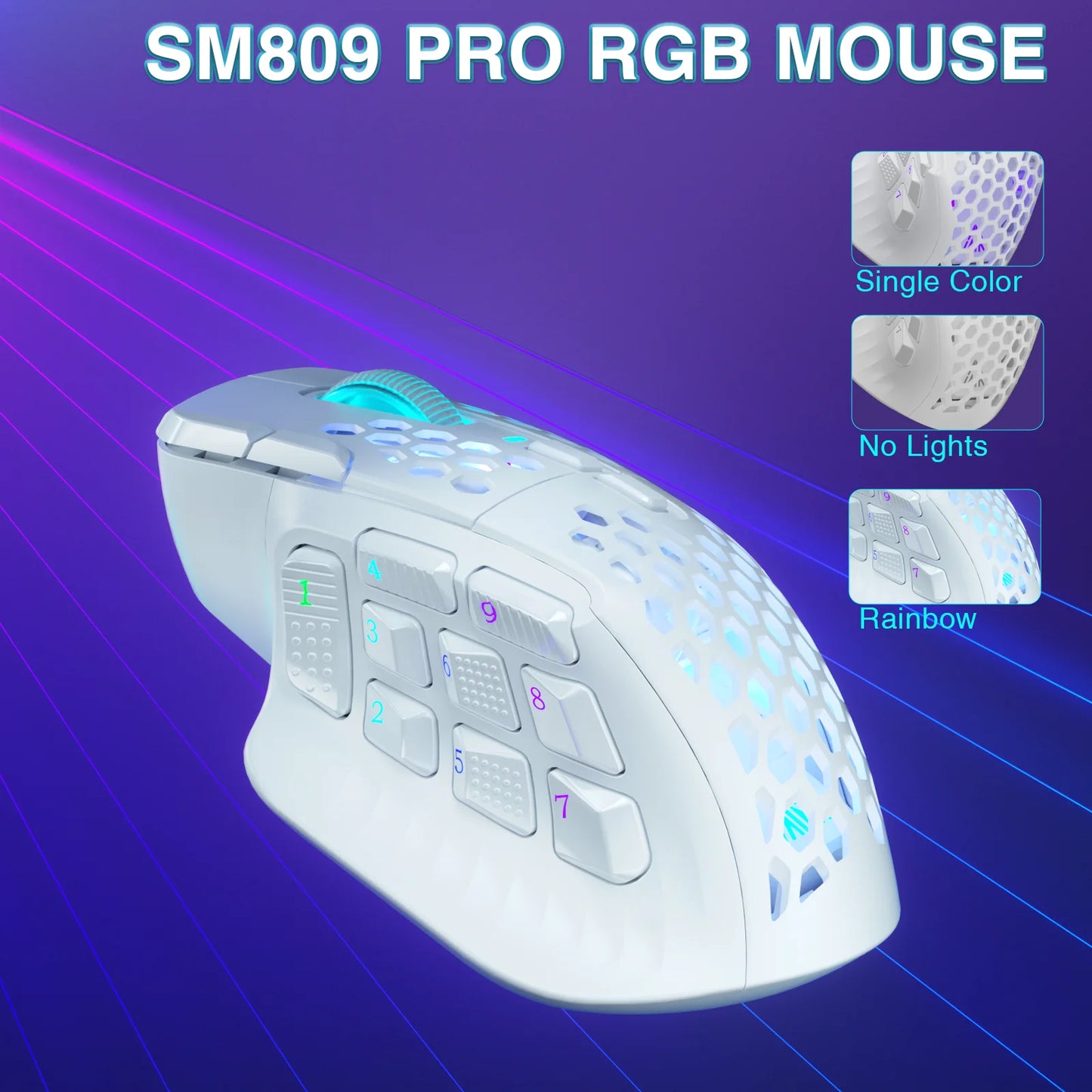 wireless MMO gaming mouse
