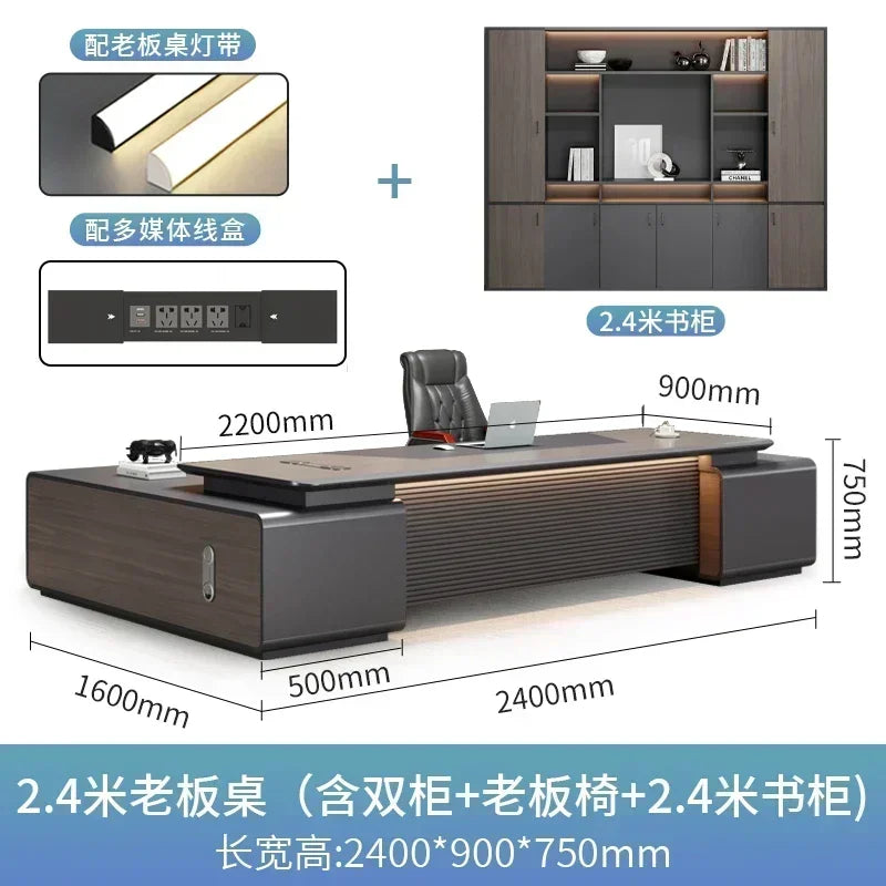 Executive Pro Standing Desk Smart Charging Organizer Ergonomic Motion Control Office Solution Secretária Executiva Furniture