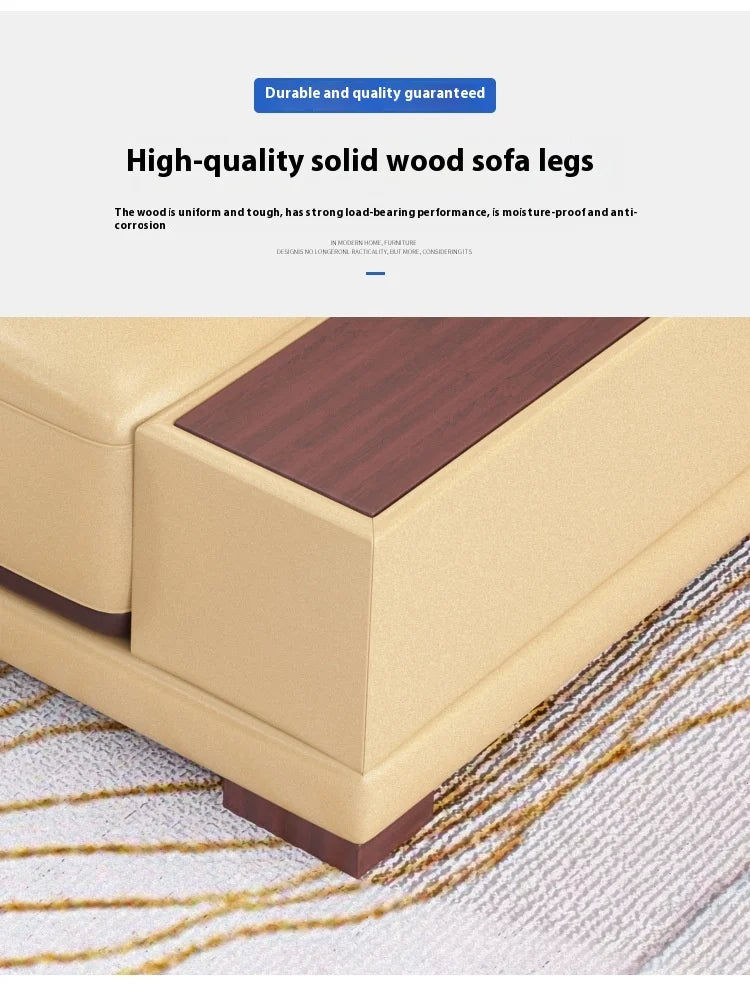 Stylish Italian Genuine Leather Sofa for Living Room with Cup Holder, USB, Adjustable Headrests & Bluetooth Speaker - MANBAS