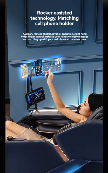 4D+4D Electric Massage Chairs Full Body Recliner Zero Gravity Auto Massage Chair Sl-Track 2025 Full Body Relaxation Massage Sofa