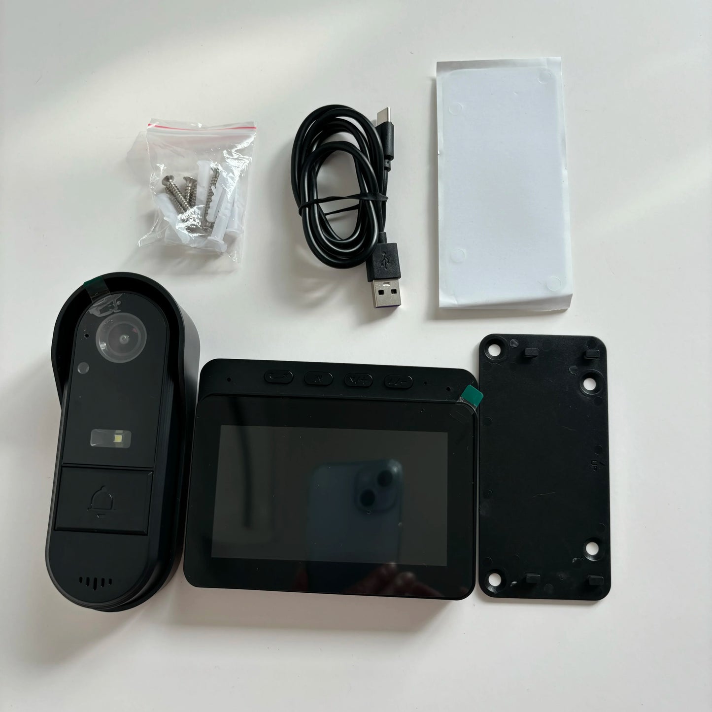 Wireless Intercom Doorbell Night HD Vision 4.3in IPS Screen Waterproof Doorbell Camera Smart Home Security Video By Bell