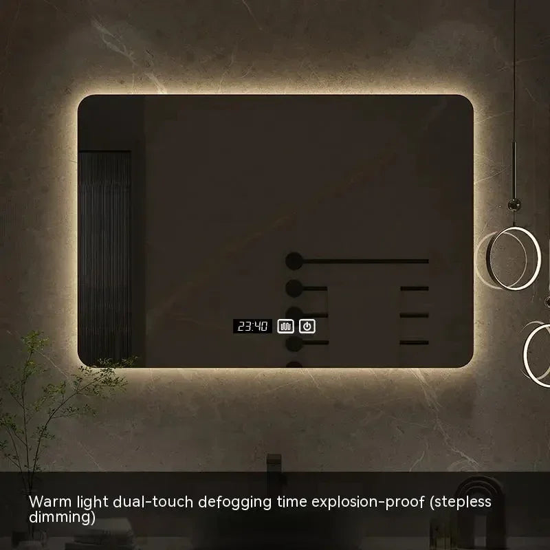 square LED bathroom mirror