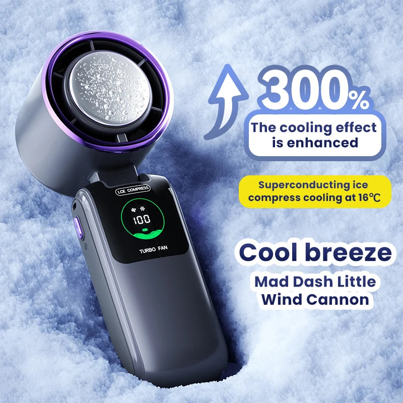 High-Speed Ice Pack Portable Folding Fan