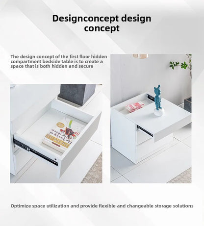intelligent hidden compartment bedside table invisible anti-theft bedroom design storage cabinet Corner comfortable furniture