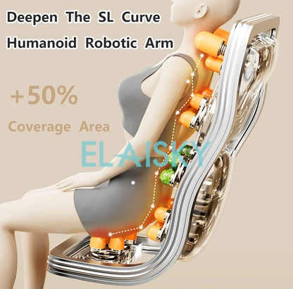 Full Body Airbags Zero Gravity Massager Chair Electric LCD Screen Massage Relaxing Hifi Bluetooth Music Chair Multi Functional