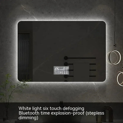 square LED bathroom mirror