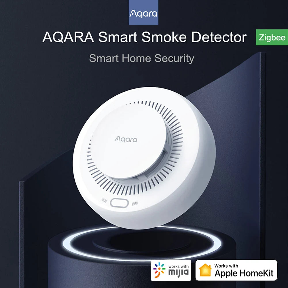 Aqara Smart Smoke Detector Zigbee Fire Alarm Monitor Sound Alert Home Security APP Remote Control