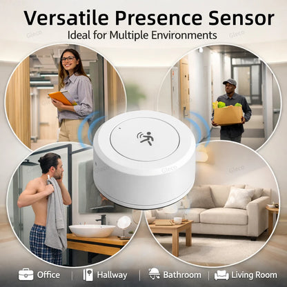 Zigbee Presence Sensor 24G Mmwave Radar Human Detector Motion/Static Detection For Tuya Z2M Smart Home Security Automation Alarm