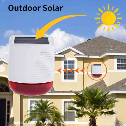 Staniot High Decibel Siren Outdoor 433Mhz Wireless Solar Siren Waterproof House Security Alarm System 1000mAh Smart Home Devices