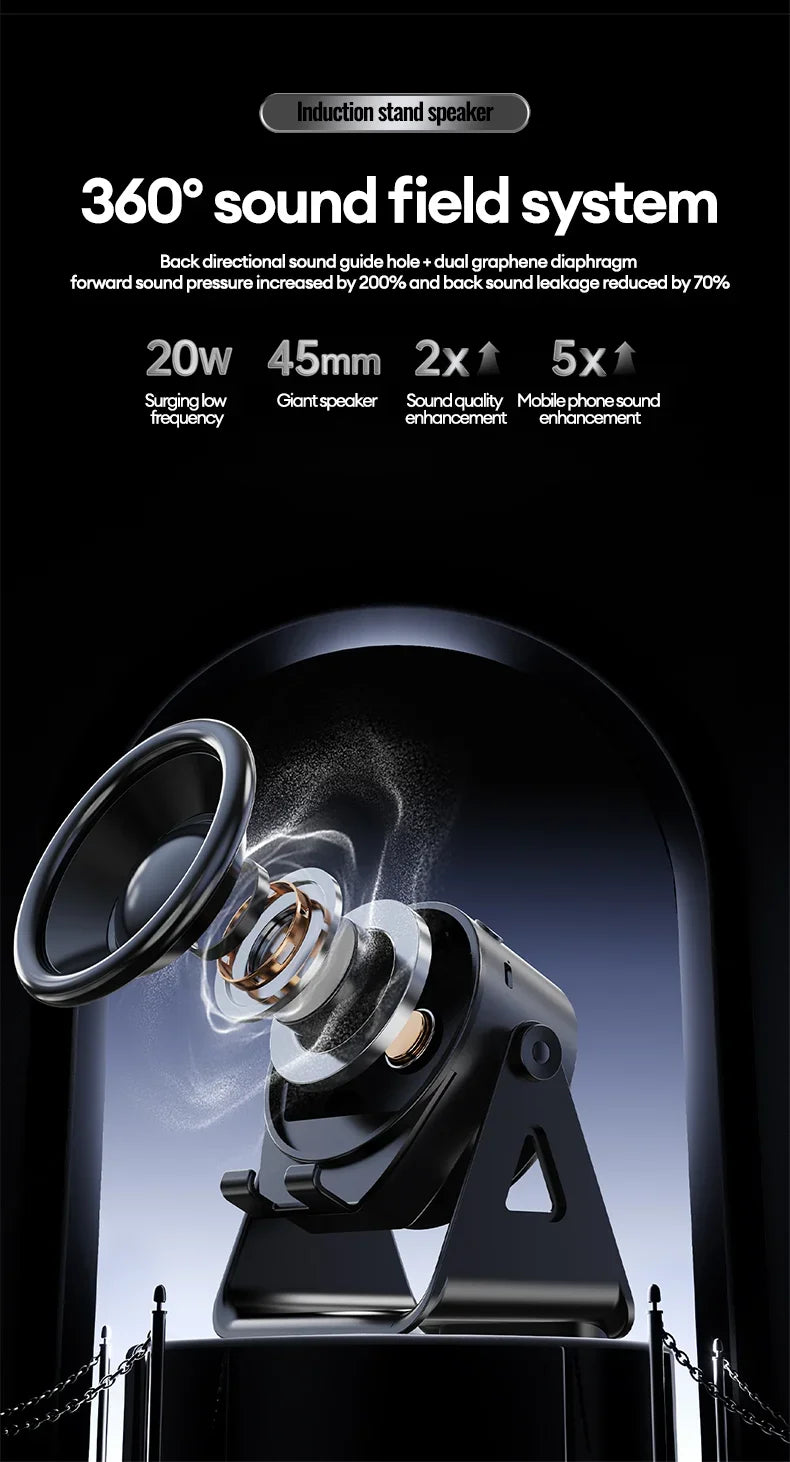 Portable Smart Induction Bluetooth Speaker