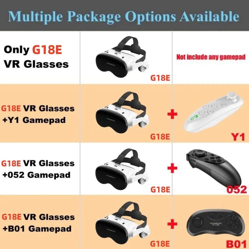G18E VR headset for smartphone