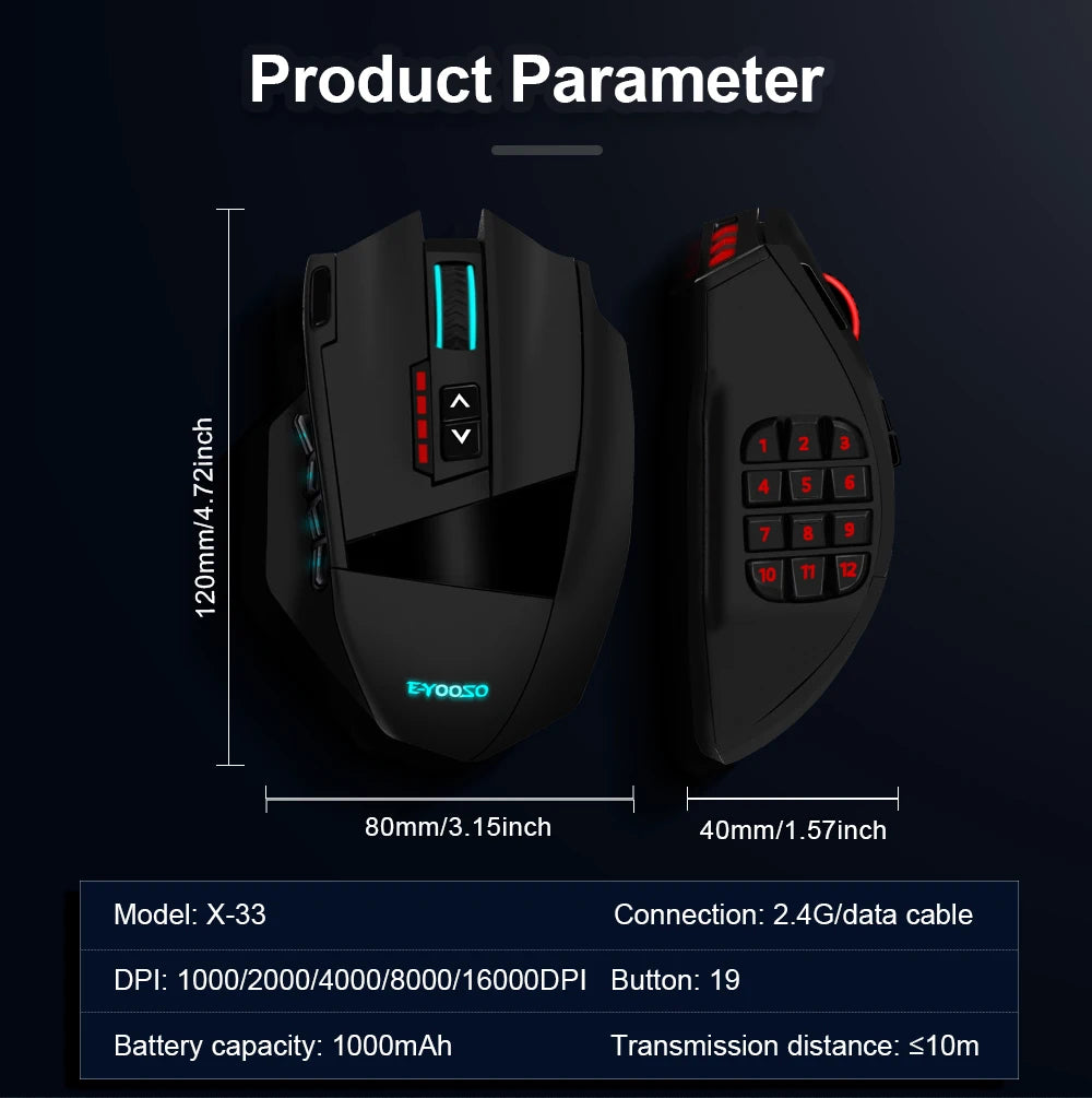 wireless RGB gaming mouse