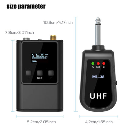 Dual Wireless Microphone System Headset Mic/Stand Mic/Lavalier Lapel Mic with Rechargeable Bodypack Transmitter & Receiver