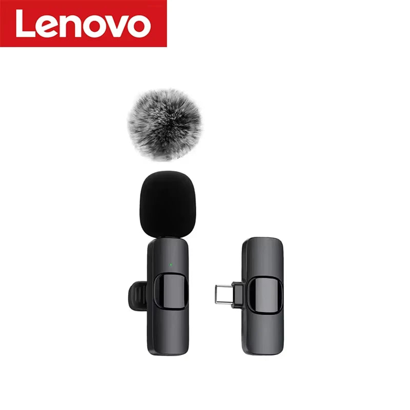 2026 NEW Lenovo Mini Portable Wireless Audio Video Recording Lavalier Microphone for Live Broadcast Gaming Audio Video Recording