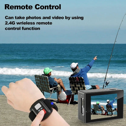 Outdoor WiFi 4K Action Camera Helmet Video Recording 4K/30FPS WiFi 2.0" 170D GPS 4X Zoom Underwater Waterproof Sports Camera