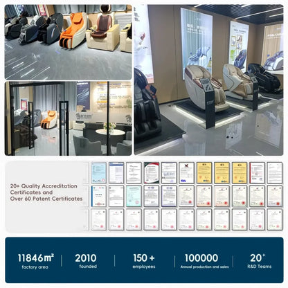 4D+4D Electric Massage Chairs Full Body Recliner Zero Gravity Auto Massage Chair Sl-Track 2025 Full Body Relaxation Massage Sofa