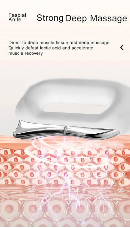 Electric Fascia Massager EMSMicro Current Vibration Deep Tissue Compression Muscle Relaxation Body Lifting Scraper Massage Knife