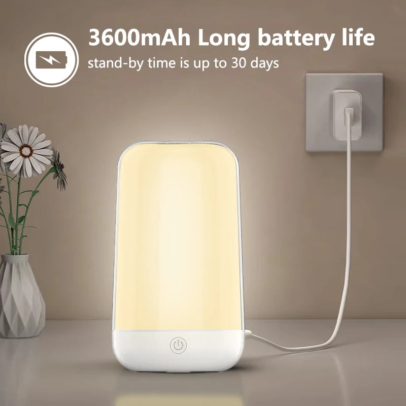 smart touch RGB bedside lamp