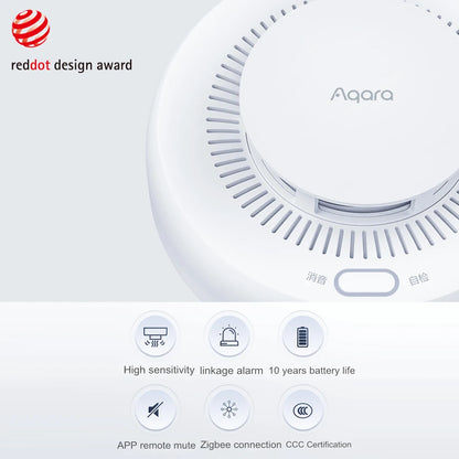 Aqara Smart Smoke Detector Zigbee Fire Alarm Monitor Sound Alert Home Security APP Remote Control