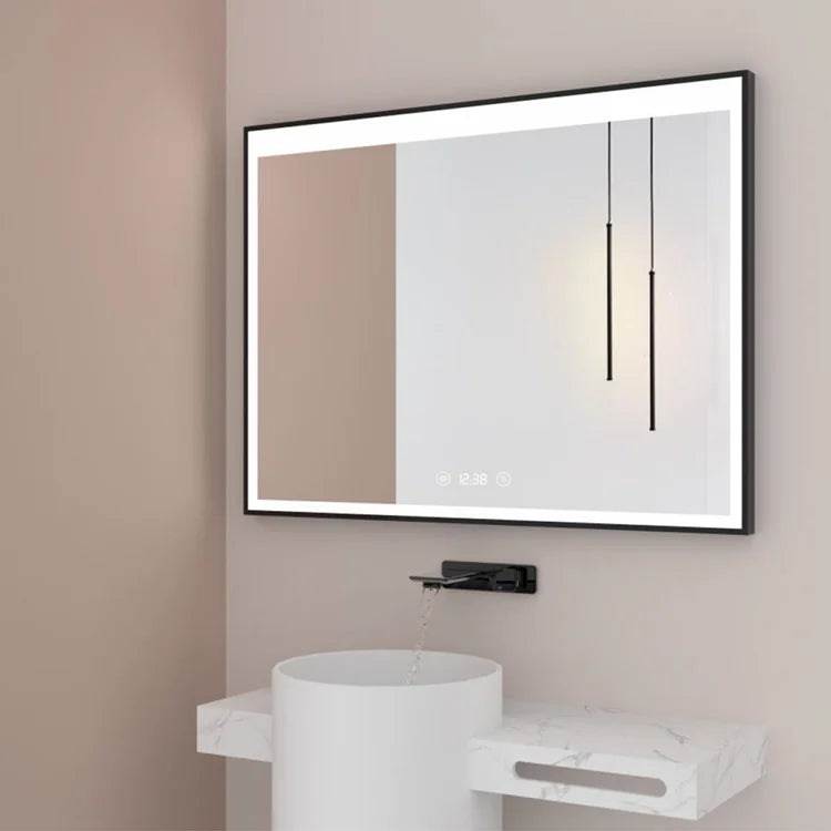 Wall Hung Frameless Touch Screen Led Bath Smart Mirror for Bathroom