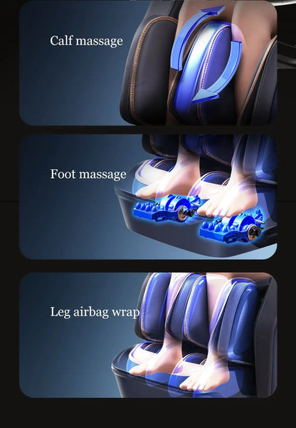 4D+4D Electric Massage Chairs Full Body Recliner Zero Gravity Auto Massage Chair Sl-Track 2025 Full Body Relaxation Massage Sofa