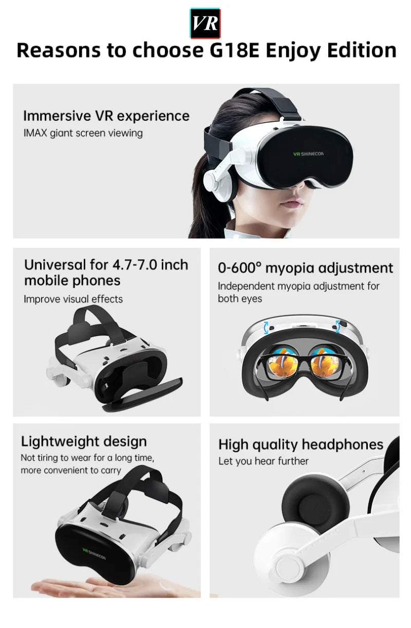 G18E VR headset for smartphone