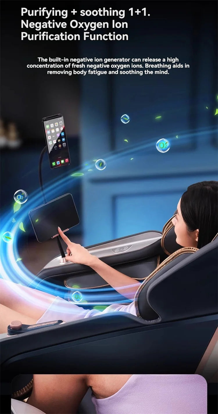 4D+4D Electric Massage Chairs Full Body Recliner Zero Gravity Auto Massage Chair Sl-Track 2025 Full Body Relaxation Massage Sofa