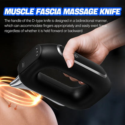 Electric Fascia Massager EMSMicro Current Vibration Deep Tissue Compression Muscle Relaxation Body Lifting Scraper Massage Knife