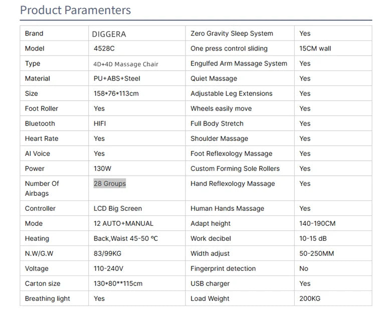 4D+4D Electric Massage Chairs Full Body Recliner Zero Gravity Auto Massage Chair Sl-Track 2025 Full Body Relaxation Massage Sofa