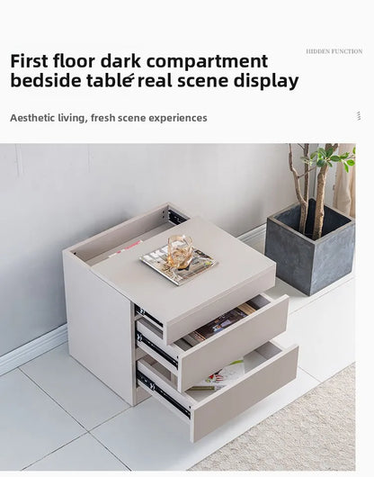 intelligent hidden compartment bedside table invisible anti-theft bedroom design storage cabinet Corner comfortable furniture