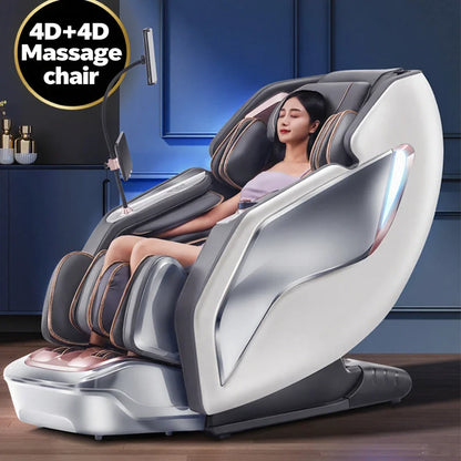 4D+4D Electric Massage Chairs Full Body Recliner Zero Gravity Auto Massage Chair Sl-Track 2025 Full Body Relaxation Massage Sofa