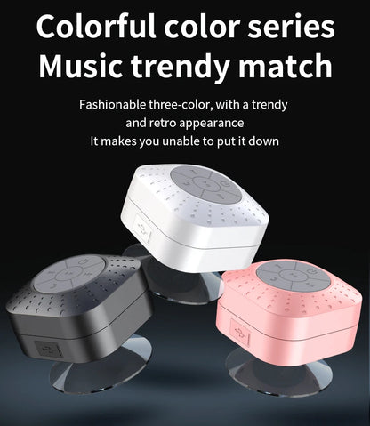 Portable Bluetooth Speaker Mini Audio Suction Cup Phone Stand Surround Sound Subwoofer Smart Home Electronic Devices