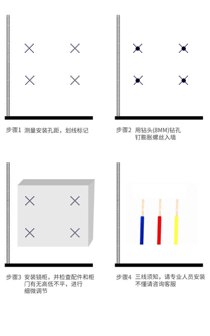 Aluminum Alloy Bathroom Mirror Cabinet Smart Makeup Mirror with Lights  Anti-Fog Wall-Mounted Vanity Cabinet Storage Mirror