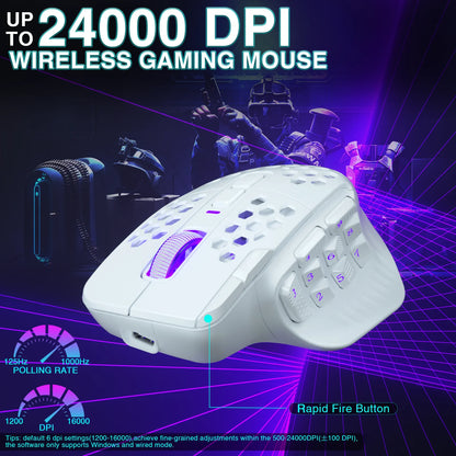 wireless MMO gaming mouse