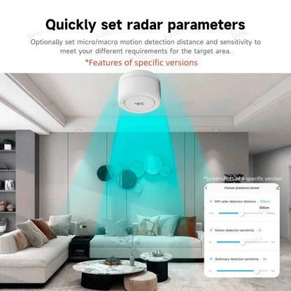 Zigbee Presence Sensor 24G Mmwave Radar Human Detector Motion/Static Detection For Tuya Z2M Smart Home Security Automation Alarm