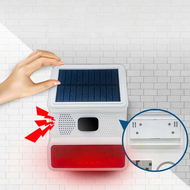 433MHZ Wireless Solar Speaker Siren Outdoor 100Db Sounder Super Alarm Horn Security Alarm Siren