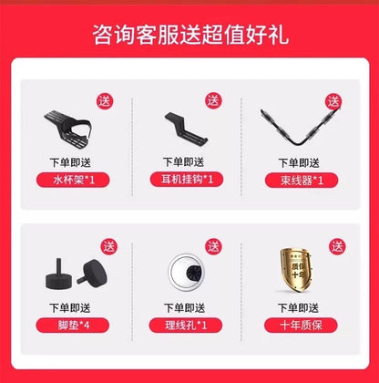 Solid Wood Electric Standing Desk with Drawers Smart Height Adjustable Gaming Computer Workstation for Home Study Office